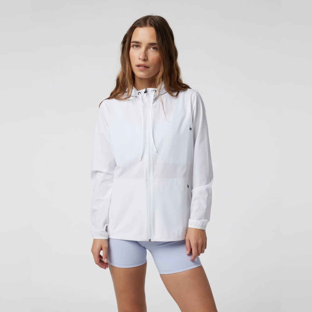 Vuori Womens Outdoor Trainer Shell - White Linen Texture - S